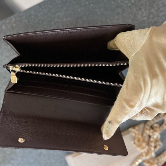 Louis Vuitton Brown Monogram Mini Lin Canvas Porte Tresor International Wallet - Picture 12 of 15